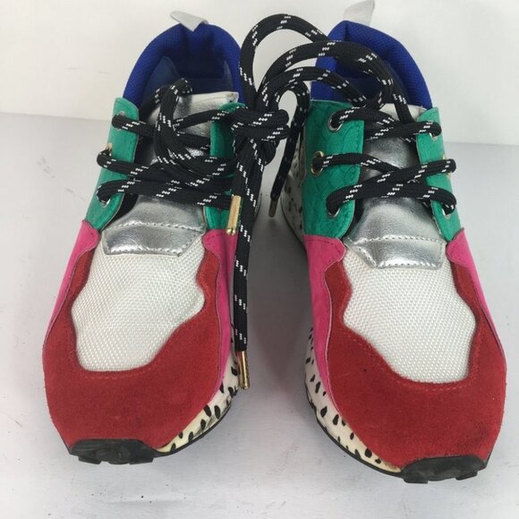Steve Madden Cliff Rainbow Multi Leather Sneakers Size 5M - Picture 6 of 9
